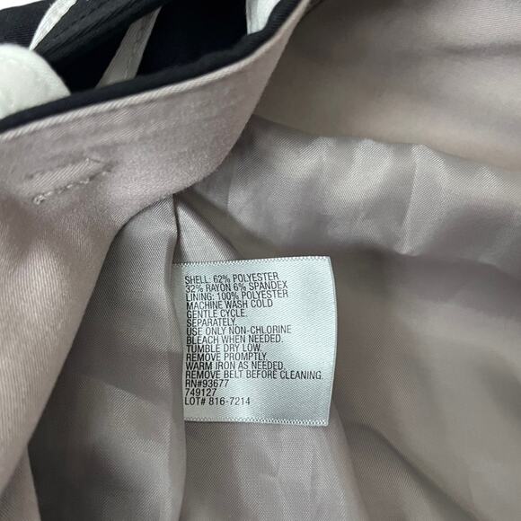 Worthington Size 10 Color Block Black Tan and White Straight Pencil Skirt - Picture 7 of 8